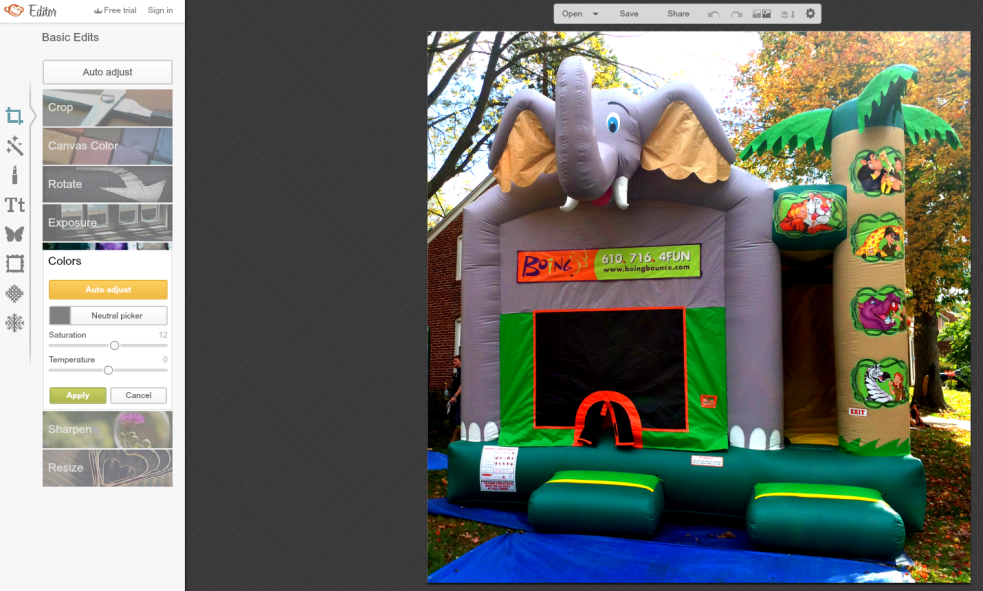 Make your inflatable rental website look professional